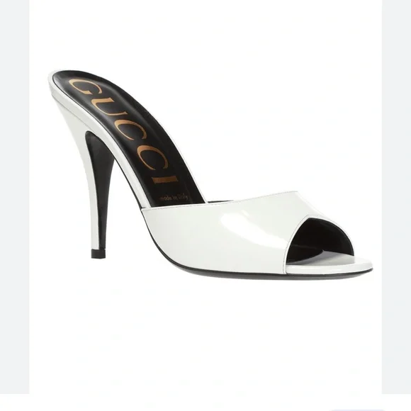 Gucci White Women’s Slip On Stiletto Heels size 40/ 10